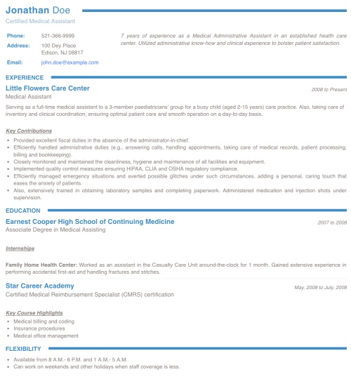 Professional Resume Template & Format - 'Collegium'